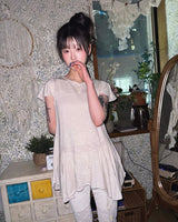 (3color) Soft Flare Slub Short Sleeve Tee