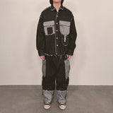 グランジデニムシャツ_ブラック