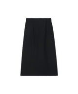 wool line midi skirt_black