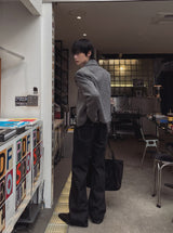 Media Rib Flare Denim Pants