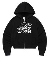W CLASSIC LOGO ZIP UP HOODIE BLACK(CV2EFFM482A)