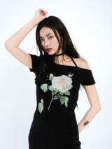 LACE LINED DRESS [BLACK]