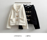 Fling fleece hood tteokbokki coat