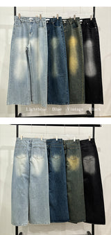 [4SEASON] Daily semi wide denim pants(4color)