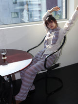STRIPE KNIT PANTS (PURPLE)