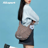 Love double-sided shoulder bag can be slanted