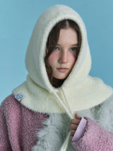 KNIT BALACLAVA IN CREAM WING
