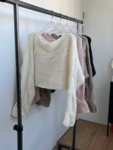 Boat Neck Knitwear (4 colors)