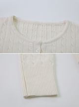 Daily Mood Slim Cable Knit Cardigan (5color)