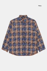 Moss bleach ombre check shirt