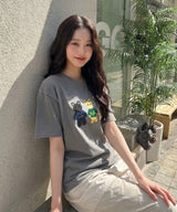 NUSL アニマルズオーバーフィットピグメントTシャツ - 5COLOR