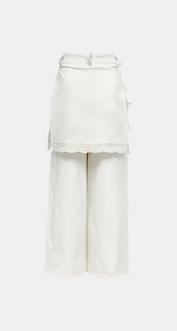 Lace Layered Long Slacks Pants