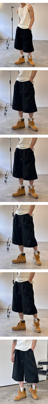 [Unisex] バミューダスウェットパンツ(2color)