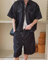 Bion Stitch Half Denim Shirt