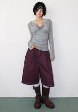 BUTTON SLIM KNIT