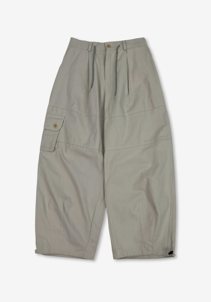 PI Cargo Button Wide Balloon Pants