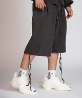 P. Basic cross bermuda Pants _ Dark gray 