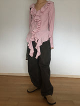 Winkle Frill Blouse T-Shirt (3colors)