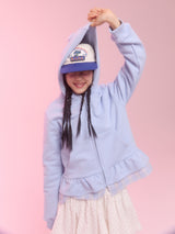  layerd ruffle hoodie_sky blue