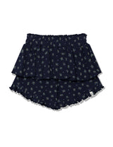 RUFFLE FLOWER SKIRT PANTS(NAVY)