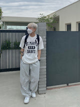Silver String Nylon Balloon Pants 2C