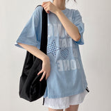スター ハート チェッカード ショートスリーブ Tシャツ