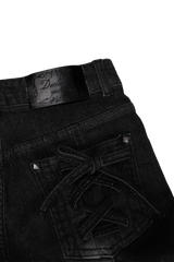 CORSET HIGHLIGHT BOOTS CUT DENIM #NOIR