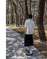 (belt presentation) Cotton Bermuda Pants