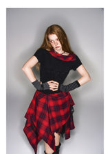 2025 Spring/Summer New Punk Style Plaid Patchwork Dress