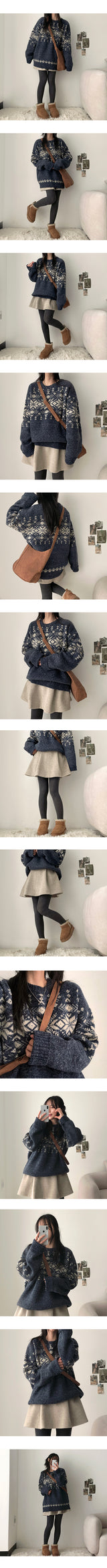 Cahu overfit Nordic knitwear