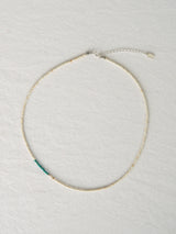 Silver925_ターコイズワン_ネックレス (Ivory,Turquoise)