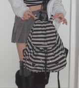  Devil Puff Backpack _ Black Stripe