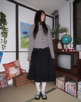 (3color) Pocket Wrap Belt Flare Midi Skirt