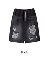 Arpa Damaged Bermuda Denim Pants