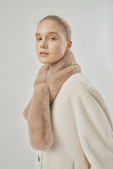 MOLLI RING fur muffler [beige]