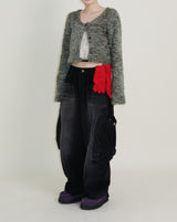 Square pocket balloon fit corduroy pants