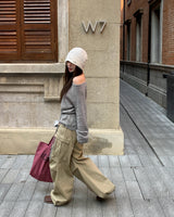 [ORIGINAL] Dori Cargo Pintuck Cotton Pants