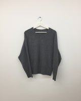 ファインウールVネックニット (5color)