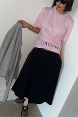 マルチプリンティングTシャツ_ピンク