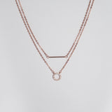 Maelle Double Chain Hoop Necklace
