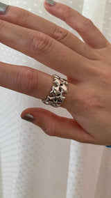 [Influencer]Star@Star@Star open silver ring