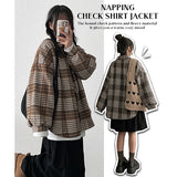 Boxy checkered shirt jacket
