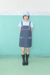 ドーリーボタンミニドレス(NAVY)