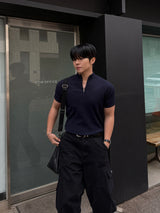 Sain zip-up short sleeve