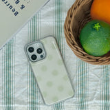 [MADE] Dot silver epoxy case(ivorygreen)