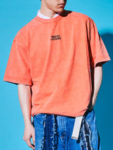 サクラアニマルズタンジェリンデニムウォッシュドTシャツ (コック)