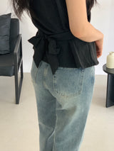 Amélie Shirred Wrap Blouse