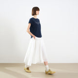 Miss Baker エンボニードルTシャツ ネイビー