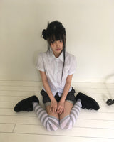 リカストライプ半袖シャツ