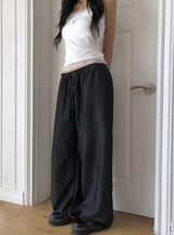 Appe Nonfade Banding Raw Wide Denim Pants